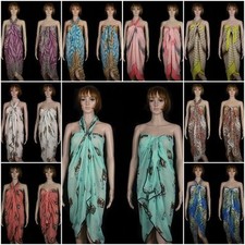 NEU XXL Pareo Sarong Schal Lungi Tuch Stola Wickelrock Strandtuch mit Muster