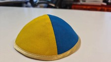 1x Kippa, Jarmulke, Kippah, Kipa  Baumwolle 16-17cm Solidarität mit der Ukraine!