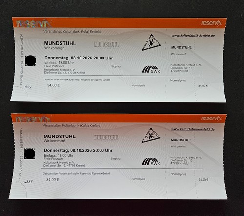 Eintrittskarten mundstuhl - eintrittskarten,