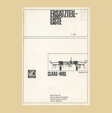 CLAAS WRS System Lely Kreiselwender   Ersatzteilliste Original 1974