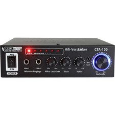 ChiliTech HiFi-Verstärker CTA-100 100W, schwarz Stereo Sound Musikverstärker 