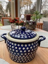 Bunzlauer Suppenterrine Durchmesser 16 5 Cm Polnische Handarbeit Keramik NEU