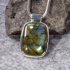 Labradorit Anhänger, 925er