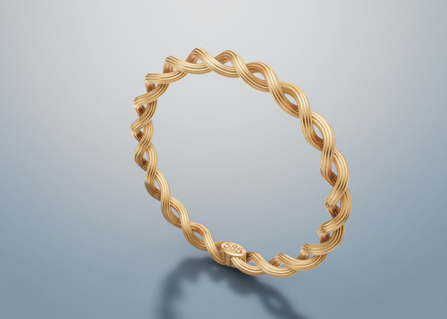 Ring gold 585er kordelring - gold,