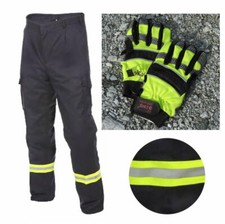 Feuerwehrhose HuPF Teil Reflex + Feuerwehrhandschuhe GRIP (Bundhose Einsatzhose)