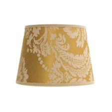 Stoff Lampenschirm Gold Barock Motiv Ø19,5cm E14 Tischleuchte Nachttischlampe