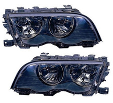 Scheinwerfer Set für 3er BMW E46 Coupe Cabrio 1999-2001 Schwarz H7 Halogen LW