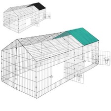 Freilaufgehege Kaninchen Auslauf Freigehege Hasen Nager Freilauf 180x75x75 cm