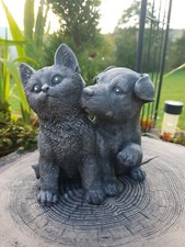Gartenfiguren Deko Hund mit