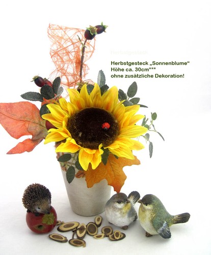 Herbstgesteck sonnenblume - sonnenblume, im