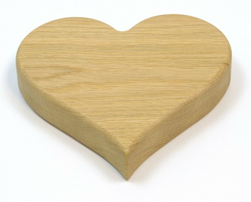 Holz deko herz eiche - holz, 150x30mm