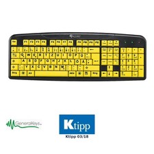 GeneralKeys Komfort-Tastatur mit kontraststarken Großschrift-Tasten