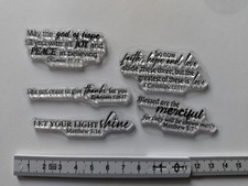 Set 5 Silikonstempel Clear Stamps: Bibelverse für Hochzeit, Taufe, Kommunion,...
