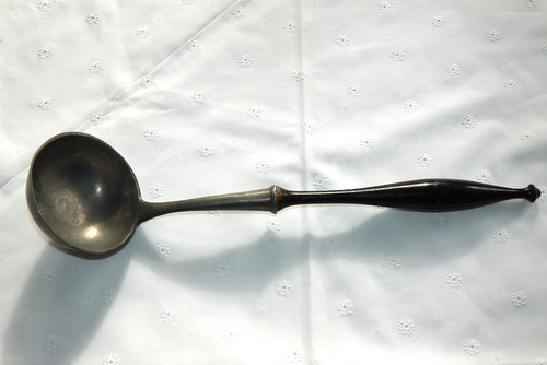 Biedermeier suppenkelle zinn - biedermeier,