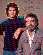 MICHAEL LANDON & VICTOR FRENCH – GROSSFOTO  - EIN ENGEL AUF ERDEN - DRUCK !!!