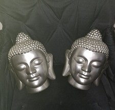 DEKO BUDDHA KÖPFE GUTER GEBRAUCHTER ZUSTAND VON POCO DOMÄNE MAL!!