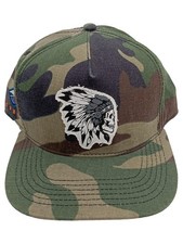 CSBL Herren Cap Kappe Totenkopf Federkopfschmuck Camouflage Einheitsgröße