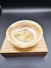 Onyx Marmor Schale 7,3 cm, Durchmesser,2,8cm Höhe. 