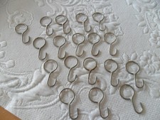 18 Gardinen-Ringe mit Haken, Metall, silberfarben