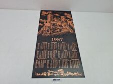 Wandkalender/Jahreskalender 1987 "Ritterburg 14. Jh." Metall Dekoration #250497