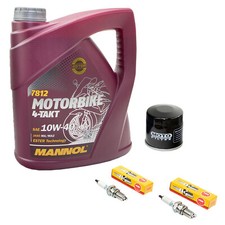 Öl 4L Wartungspaket für Suzuki VS 1400 Intruder VX51 1987-03 Ölfilter+Zündkerzen