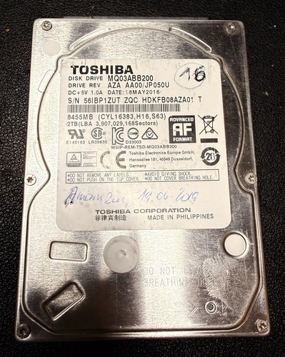 Toshiba 2tb sata hdd - toshiba,