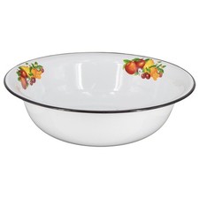 XXL Emaille Schüssel RUND 16 Liter Früchte Motiv Retro emailliert Taz Tas 50cm