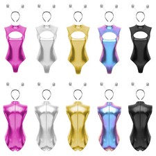 Damen Alien Kostüm Set Glitzer Alien Rave Outfit Karneval Fasching Verkleidung