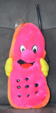 Plüsch Mobiltelefon mit Saugnapf, ca. 22cm groß, pink gelb und orange