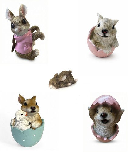Dekofigur hase aus kunstharz - aus,