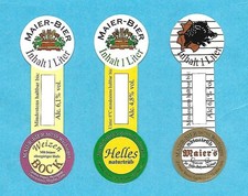 3 BIERETIKETTEN DER  BRAUEREI MAIER BIER WECHINGEN BAY DEUTSCHLAND
