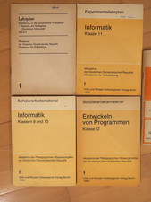 Lehrpläne, didaktische Schülerarbeitsmaterialien für das Fach „Informatik“-DDR