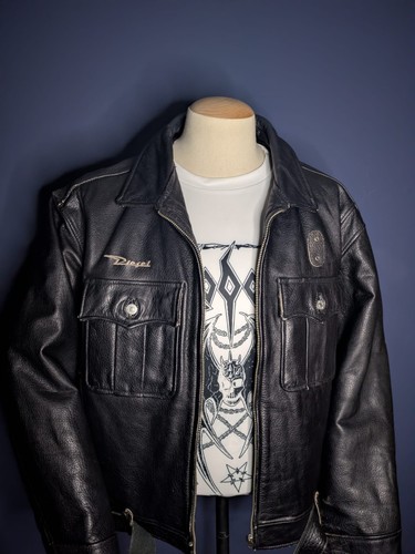 Vintage diesel lederjacke xxl - diesel,