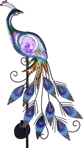 Solar gartenfigur pfau cm - gartenfigur,