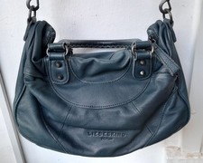 LIEBESKIND Handtasche / Leder Tasche / Blau / Dunkelblau / Boho