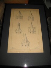 2 Architekturzeichnungen antik