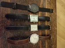 4 Armbanduhren im Set Leder