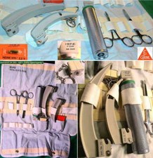 LARYNGOSKOP HEINE KALTLICHT FO Notfall Set Intubation 2x Mac Spatel Laryngoscope