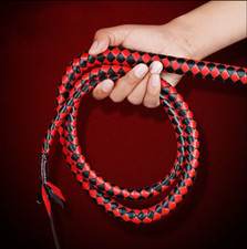 PU Lederpeitsche Peitsche Rot Bullenpeitsche Ca.180 cm Lang BDSM Flogger Adult