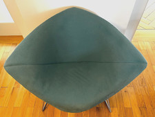 Knoll Bertoia Diamond Lounge Chair large Sessel + Ottoman Hocker Bezug in türkis