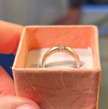 Damen Ring 585  Weiß Gold mit