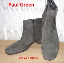PAUL GREEN Designer Stiefelette Gr. 6,5 - 40 grau ECHT LEDER Damen Wildleder