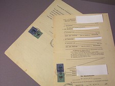 Gebührenmarke 1939 Geburtsurkunde Heiratsurkunde Sonneberg, Stadt der Spielwaren