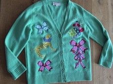 Maison Common Merino Wolle / Cashmere Strickweste Grün Mit Applikationen S