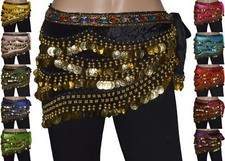 BAUCHTANZ MÜNZGÜRTEL HÜFTTUCH BELLY DANCE BAUCHTANZGÜRTEL HIP SCARF KARNEVAL