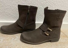 Caprice Damen Ankle Boot Stiefel Leder cognac Warmfutter,Gr. 38,  wenig getrage