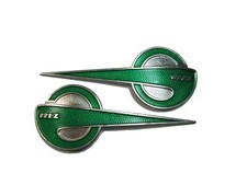 1Paar Tankembleme MZ ES 175/1, 250/1 u.300  gerade Flügel Alu