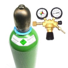 NEUE Argon 4.6. 20 Ltr Gasflasche gefüllt WIG + Gasdruckminderer Gasregel Ventil