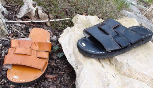 Leder badelatschen sandalen - badelatschen,