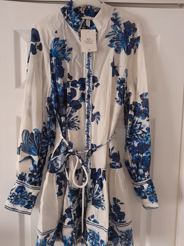 Blaues shirtkleid mit - h&m,